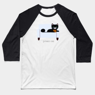 Potato Couch Cat Baseball T-Shirt